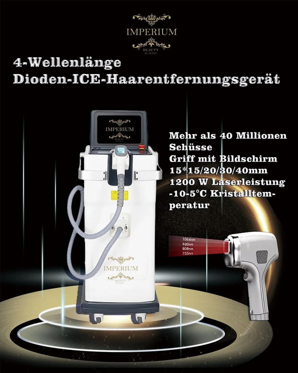 4-Wellenlängen Dioden-ICE-Haarentfernungsgerät